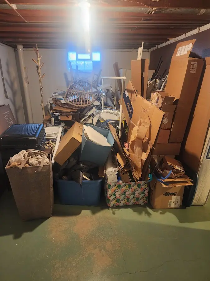 Roll-off dumpster container at job site for 15 Yard Dumpster Rental in Jersey City